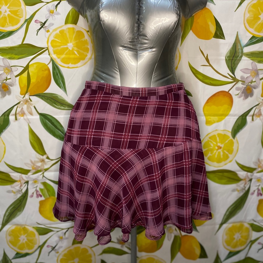 Metaphor Purple Mini Pleated Skirt Women Summer